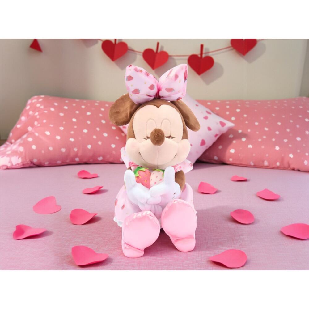 Minnie Mouse Strawberry Plush 10” Disney Store Japan Exclusive NWT